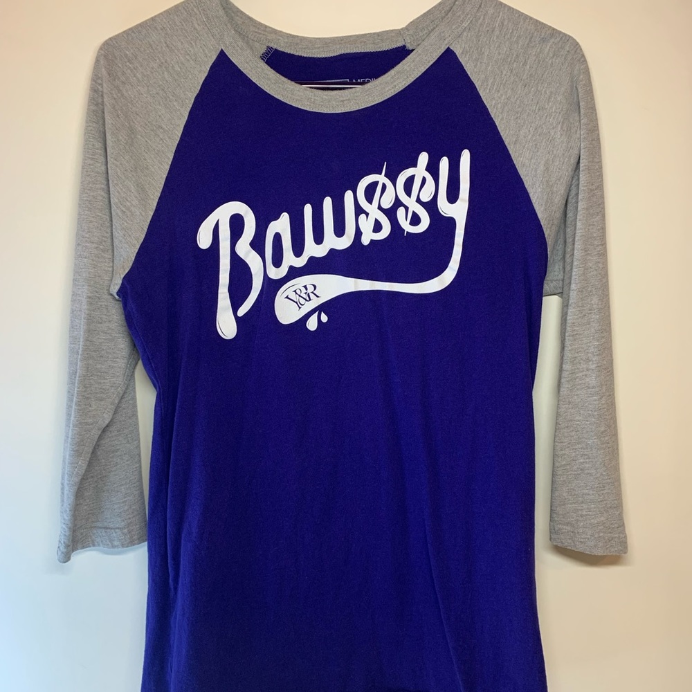 Young&Reckless Baw$$y 3/4 Sleeve Shirt Womens M